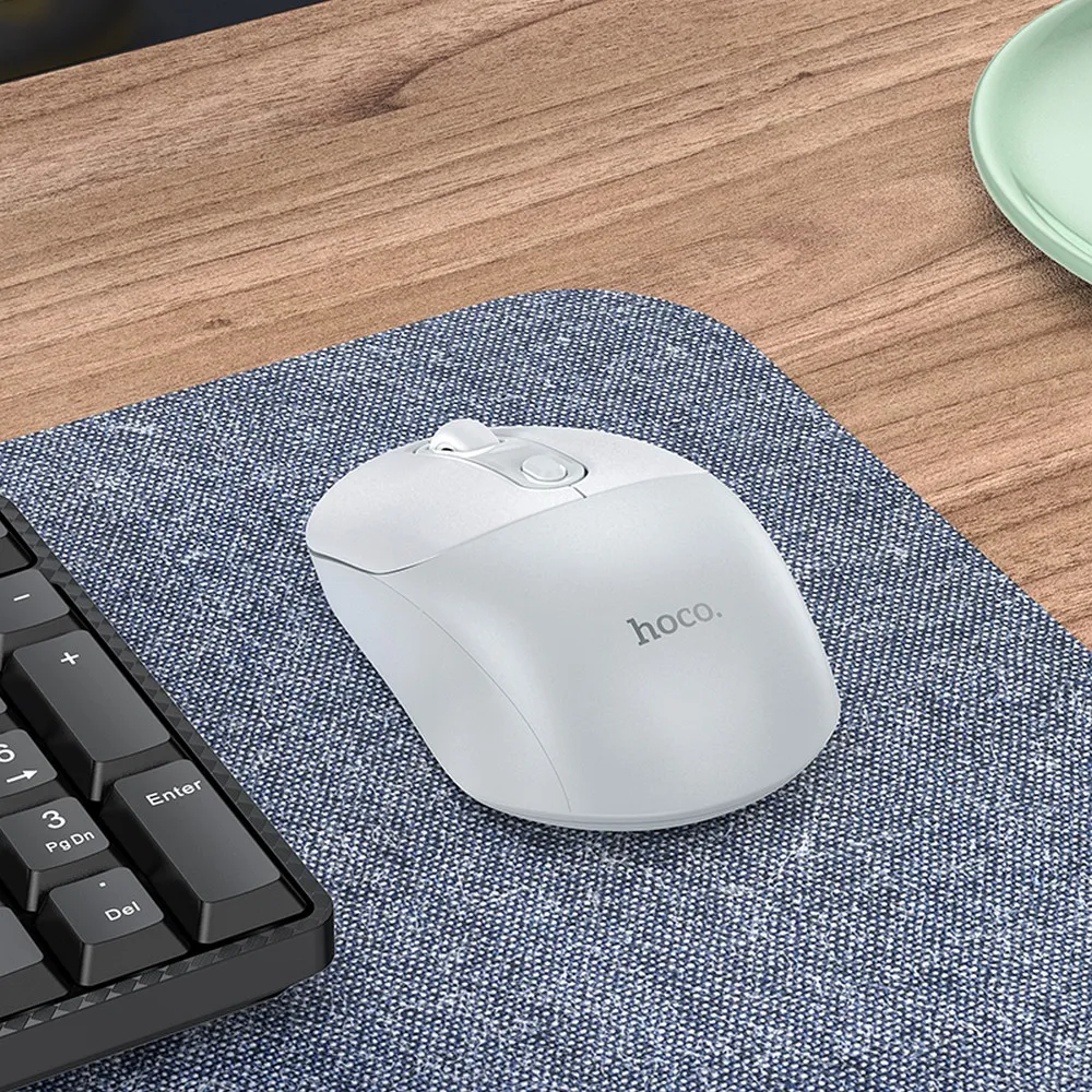 HOCO drahtlose 2.4G Computer-Maus GM28 weiß grau