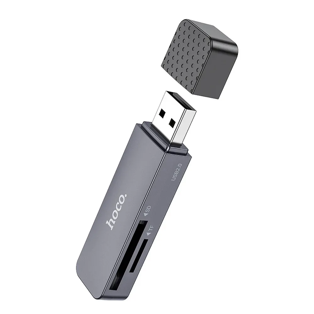HOCO Speicherkartenleser 2in1 USB A 3.0 HB45 grau