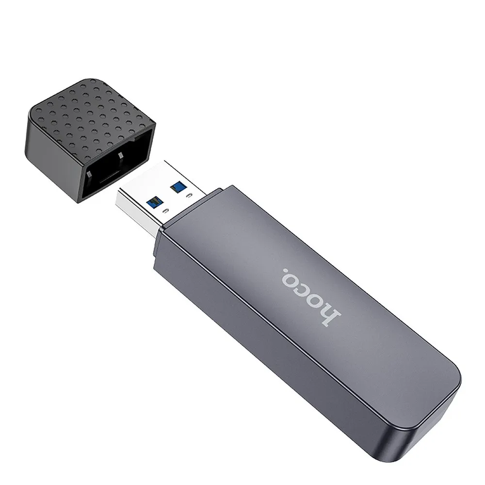 HOCO Speicherkartenleser 2in1 USB A 3.0 HB45 grau
