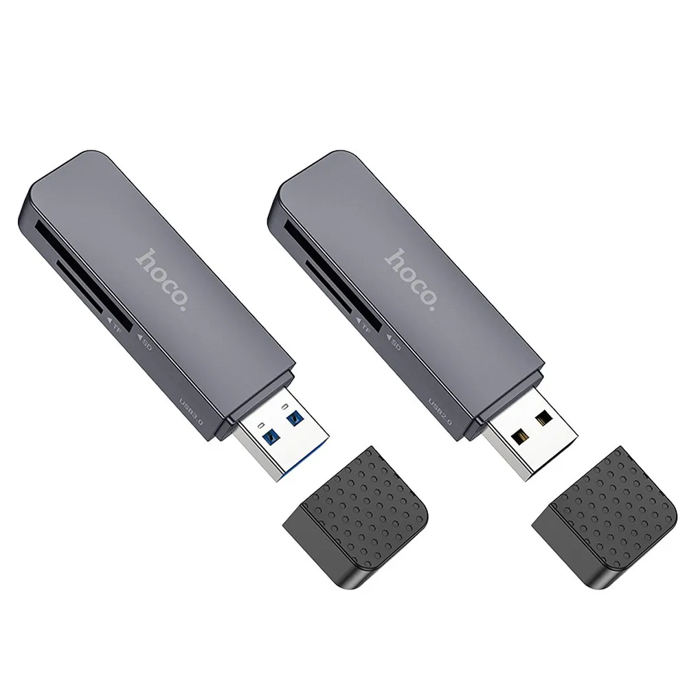 HOCO Speicherkartenleser 2in1 USB A 3.0 HB45 grau