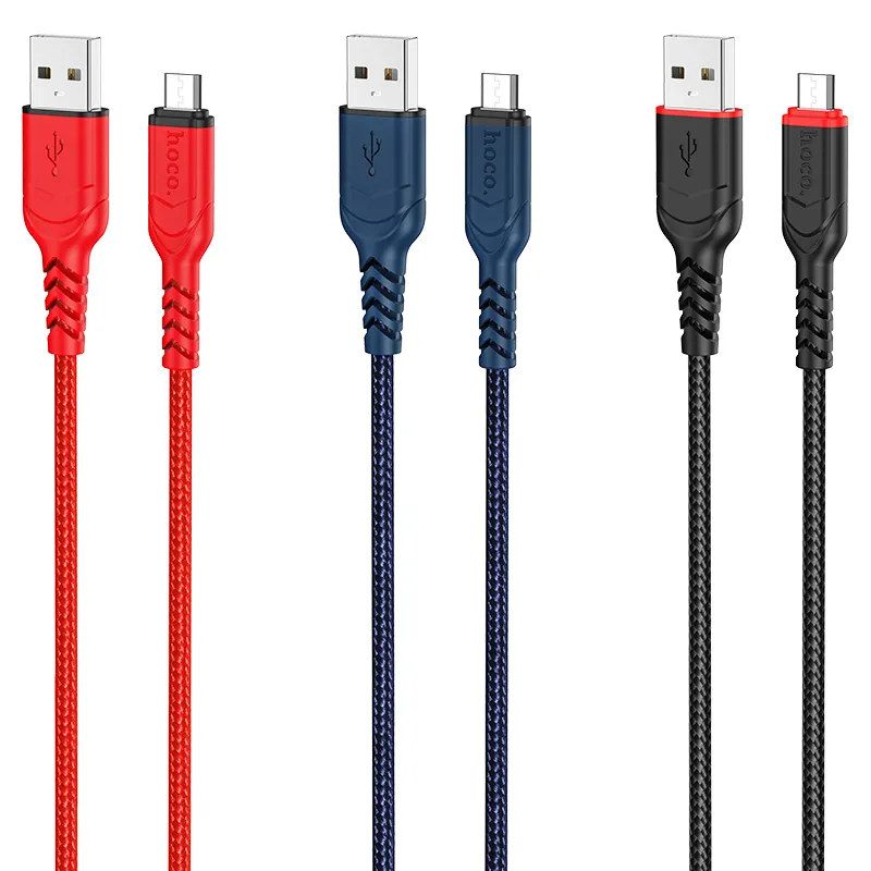 Cable USB A to Micro USB Hoco 2,4A 3 m X59 black