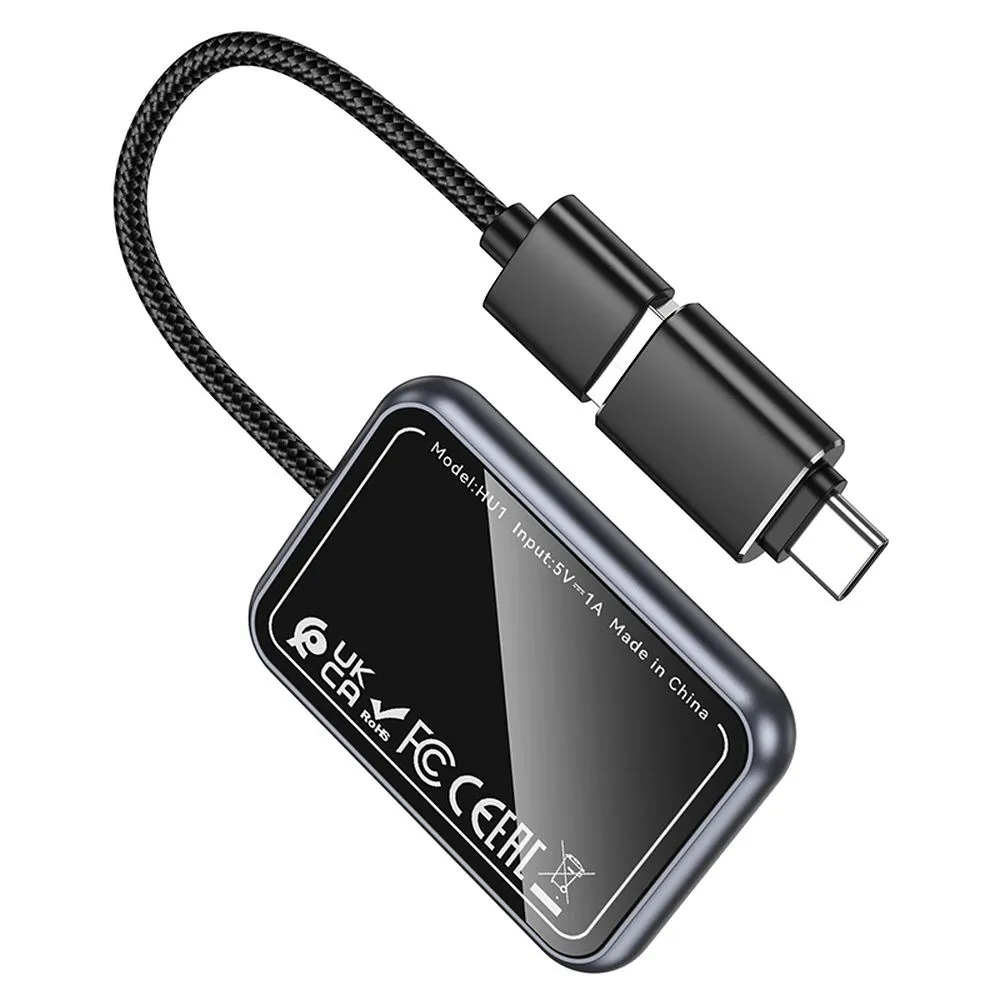 Wireless CarPlay adapter Hoco USB A / USB C HU1 black