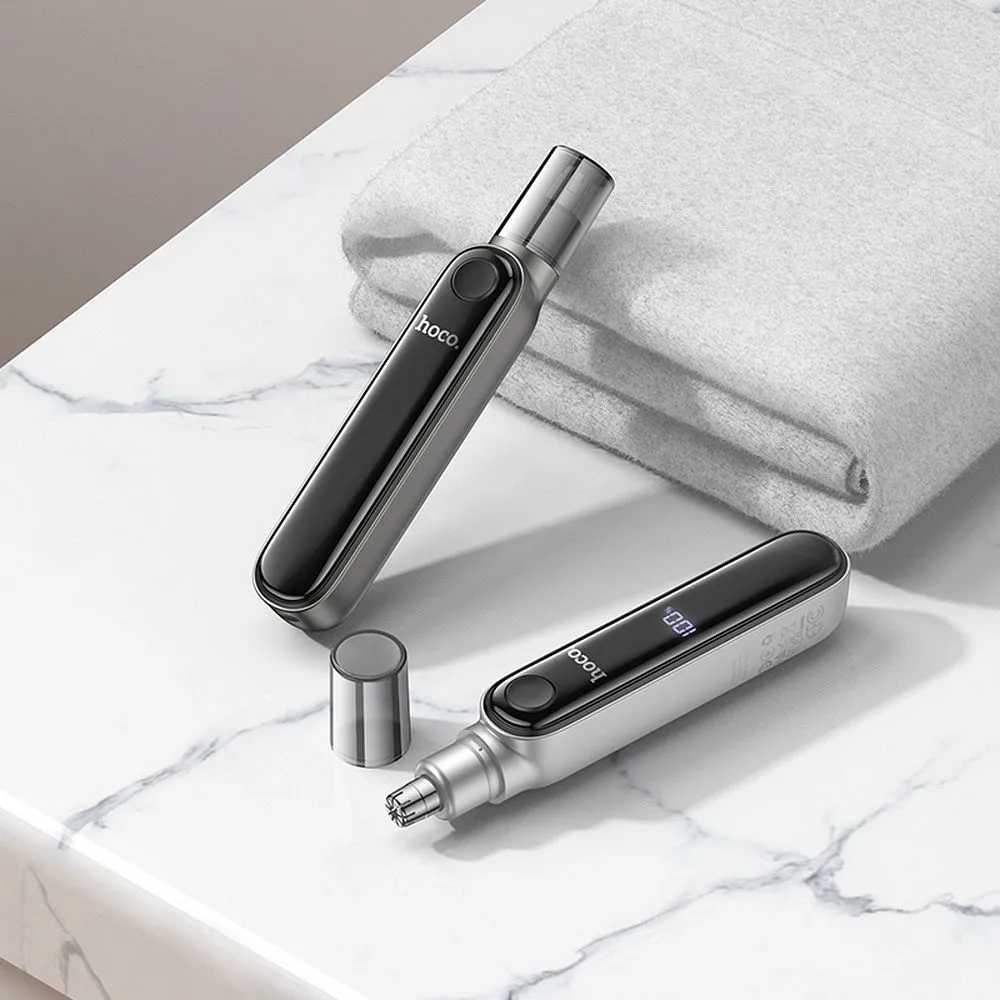 Nose hair trimmer Hoco with display HP33 silver