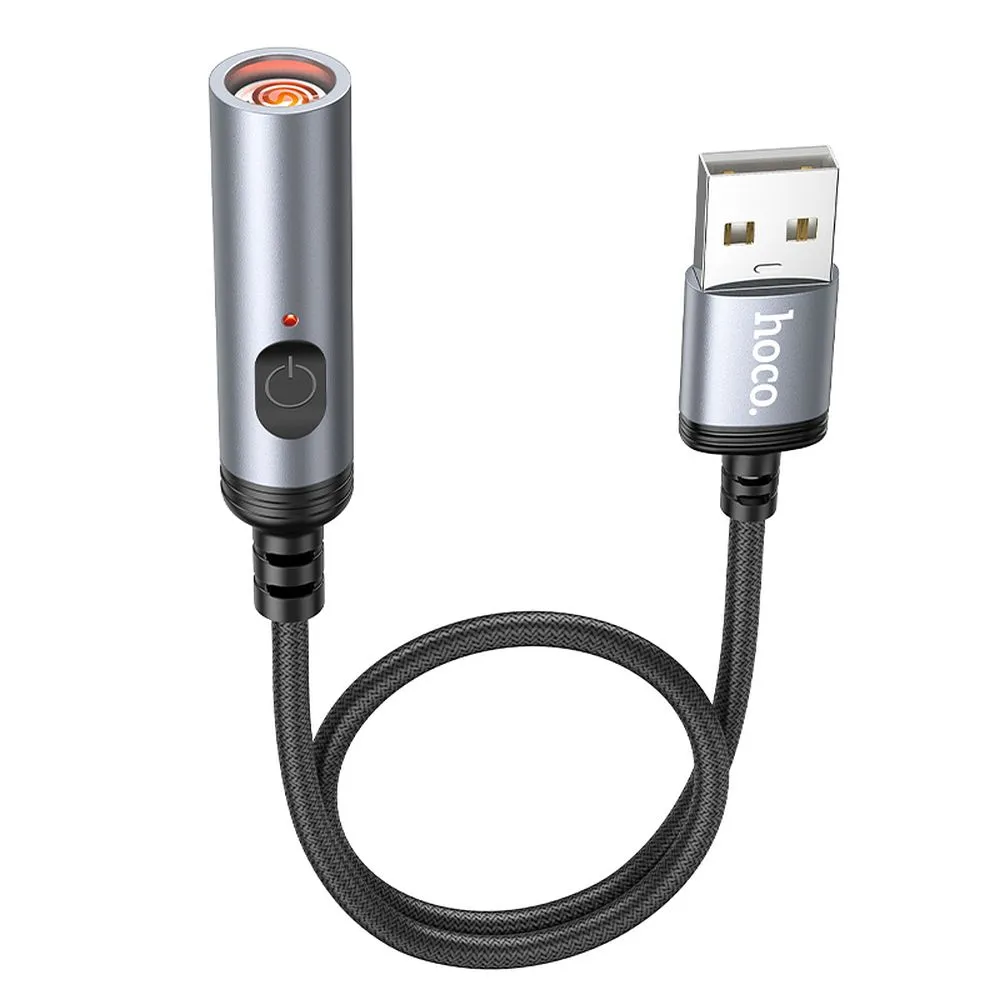 Adapter USB A to cigarette lighter Hoco 0,3 m UA30 black