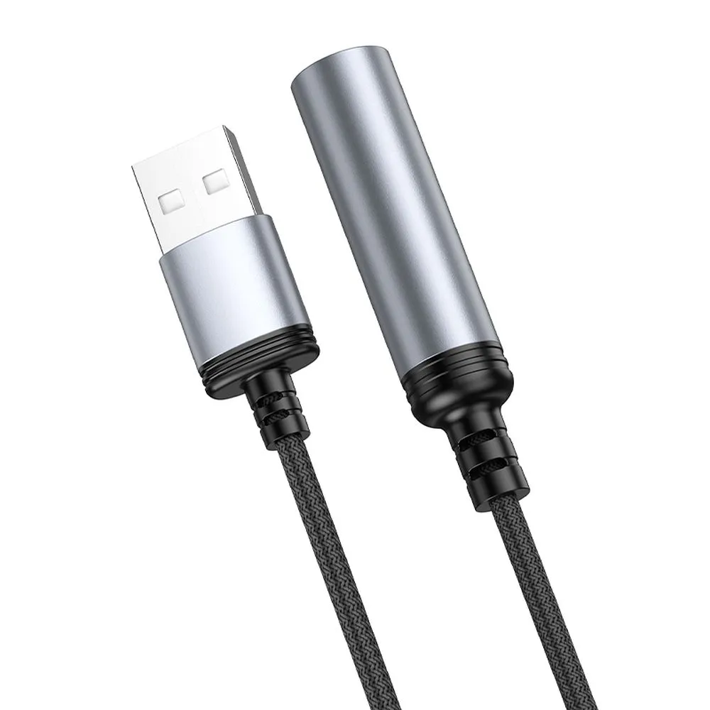 Adapter USB A to cigarette lighter Hoco 0,3 m UA30 black