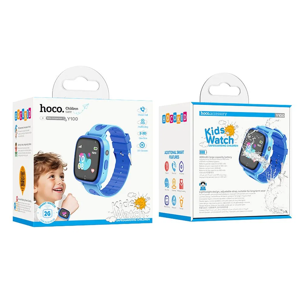 HOCO Smartwatch passend für Kinder mit 2G-Gesprächsfunktion Y100 blau