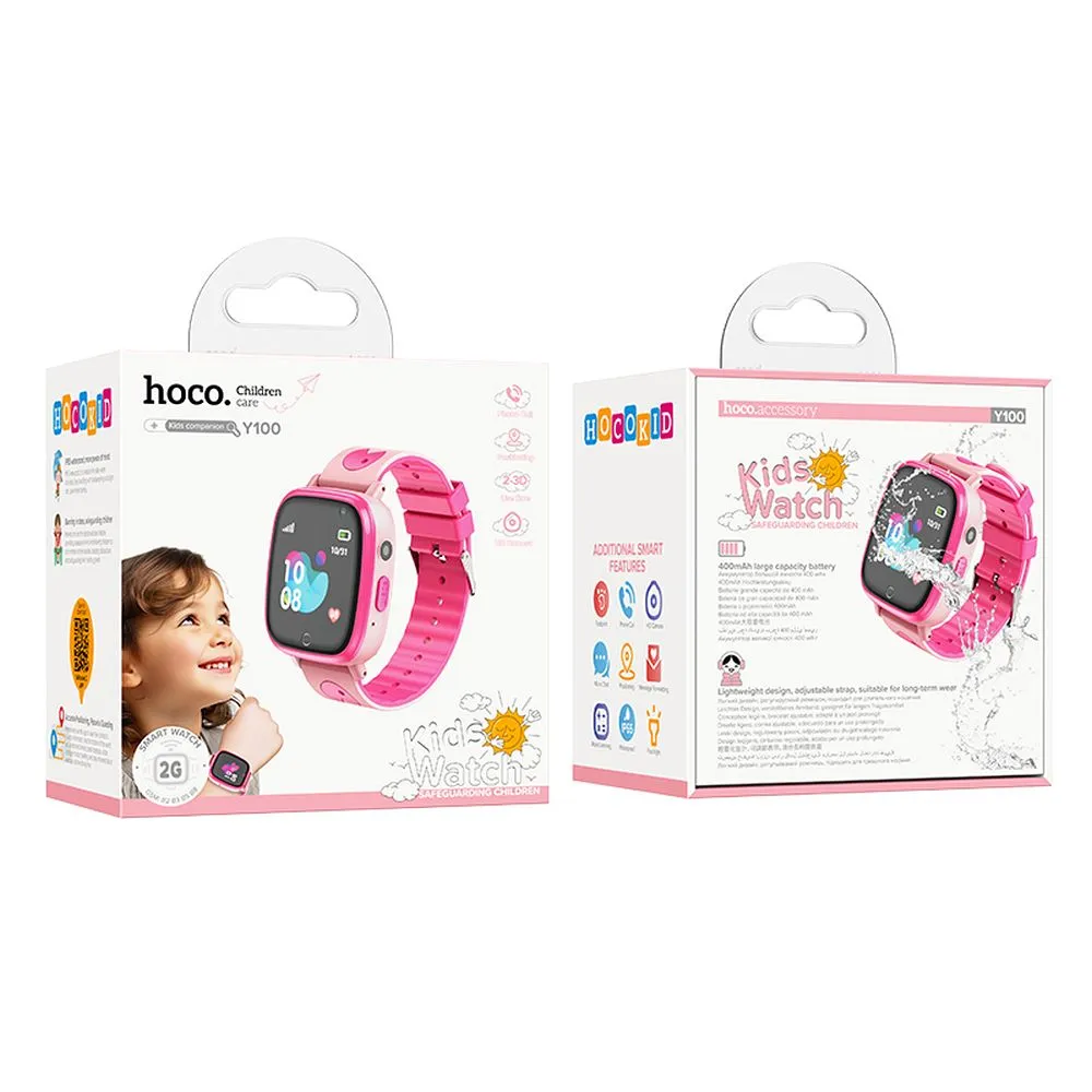 HOCO Smartwatch passend für Kinder mit 2G-Gesprächsfunktion Y100 rosa