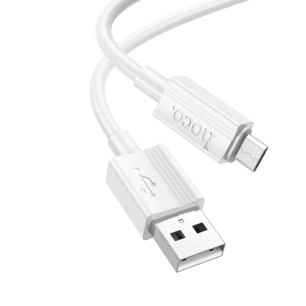 Cable USB A to Micro USB Hoco 2,4A 1 m X107 white