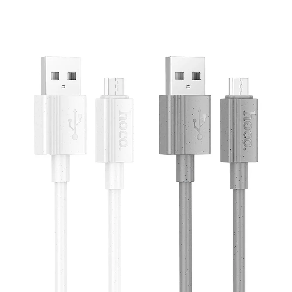 Cable USB A to Micro USB Hoco 2,4A 1 m X107 gray