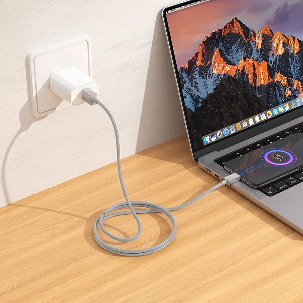 Cable USB A to Micro USB Hoco 2,4A 1 m X107 gray