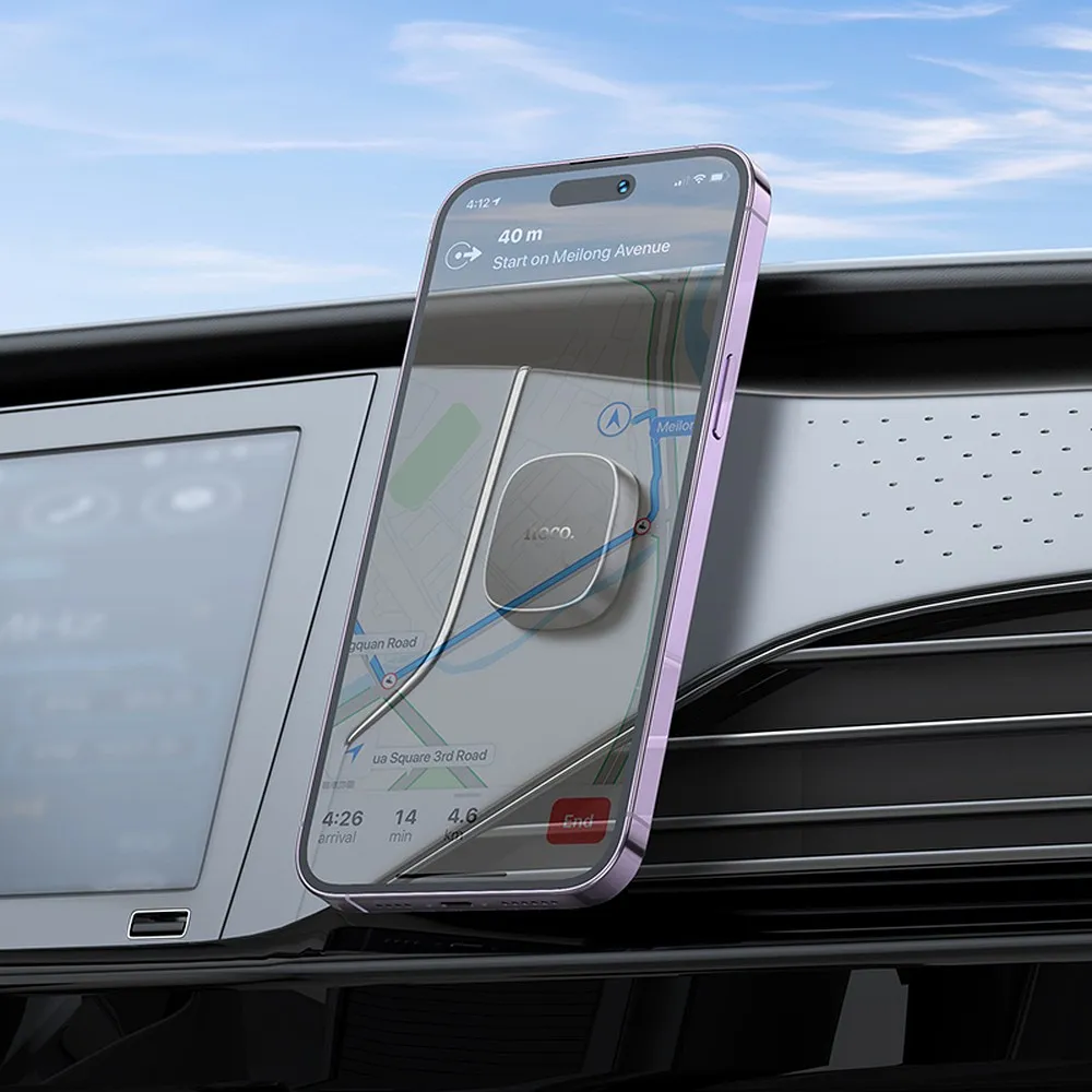 Magnetic car phone holder Hoco dashboard H52 gray
