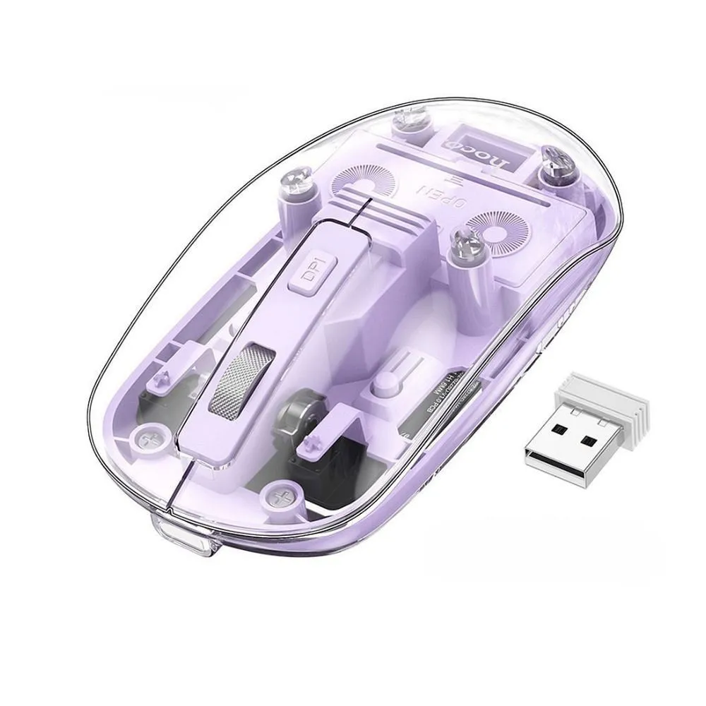 Wireless mouse Hoco 2,4G 1600 dpi GM29 romantic purple