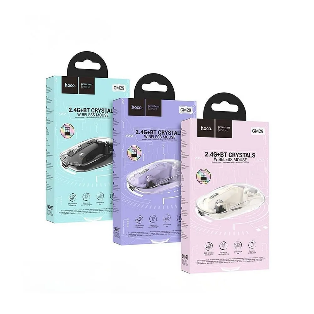 Wireless mouse Hoco 2,4G 1600 dpi GM29 romantic purple