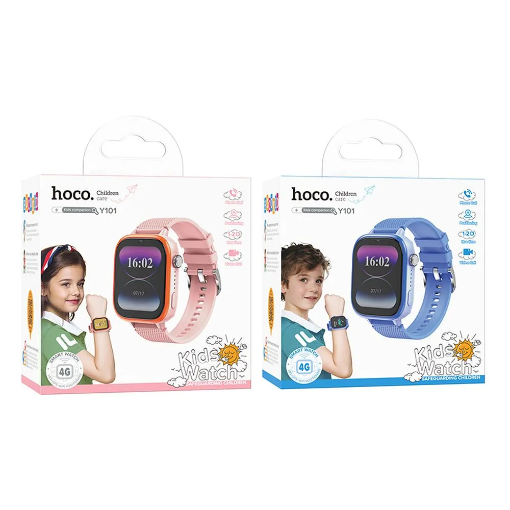 HOCO Smartwatch passend für Kinder mit 4G-Gesprächsfunktion Y101 rosa
