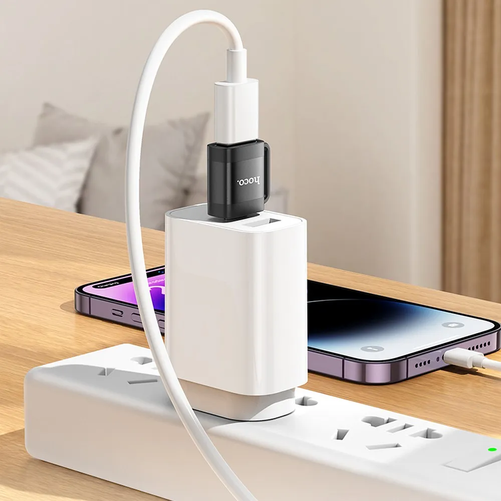 Adapter OTG USB C to USB A Hoco 3A UA31C black