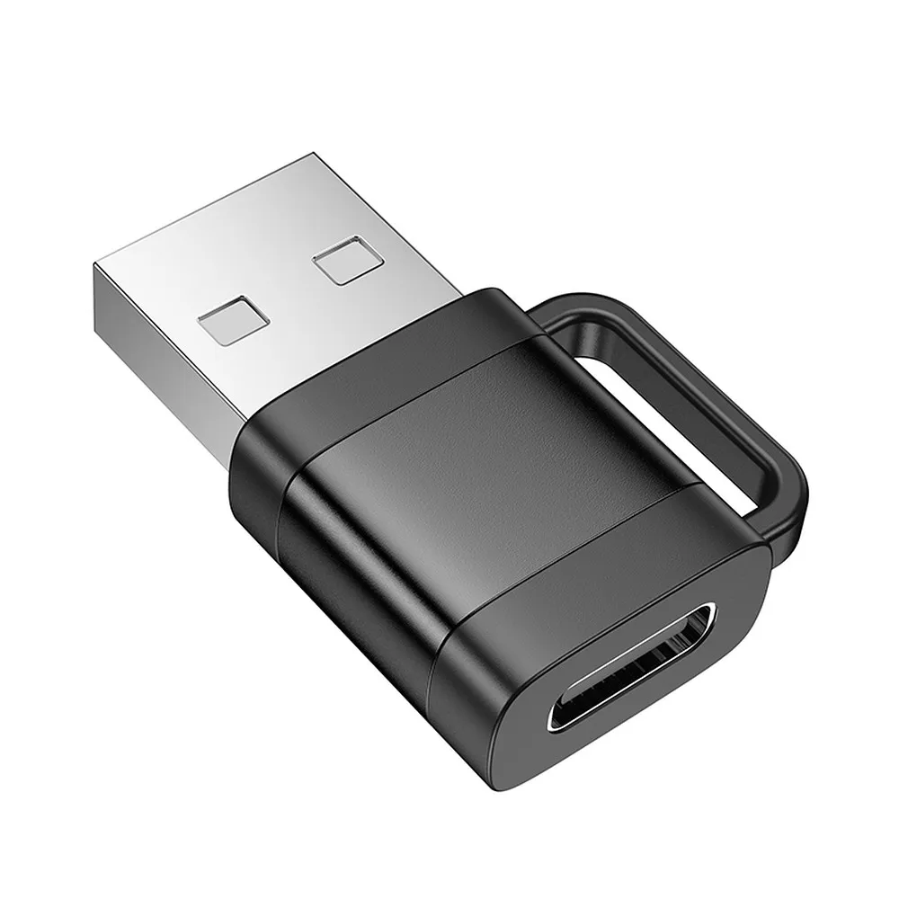 HOCO OTG USB A (Stecker) auf Typ C (Buchse) 3A Adapter UA31D schwarz