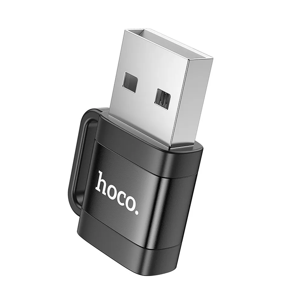 HOCO OTG USB A (Stecker) auf Typ C (Buchse) 3A Adapter UA31D schwarz