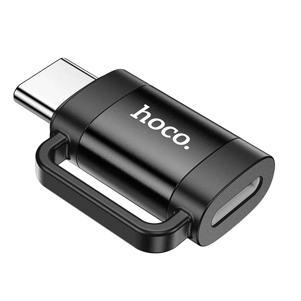 HOCO OTG Adapter Typ C (Stecker) auf Lightning (Buchse) 3A UA31E schwarz