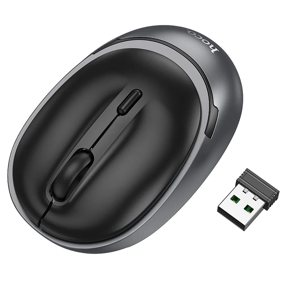 HOCO drahtlose 2.4G 1600 dpi Computer Maus GM34 grau schwarz