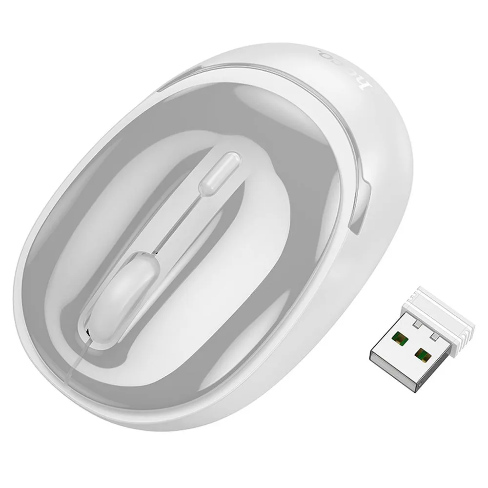 HOCO drahtlose 2.4G 1600 dpi Computer Maus GM34 grau weiß