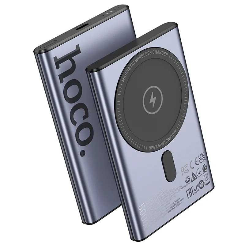 Powerbank kompatibel mit MagSafe Hoco 5000 mAh QC PD 20W Q32 metal gray