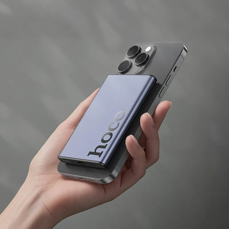 Powerbank kompatibel mit MagSafe Hoco 5000 mAh QC PD 20W Q32 metal gray