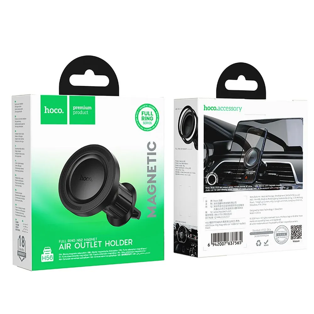 Magnetic car phone holder kompatibel mit Magsafe Hoco air vent H56 black