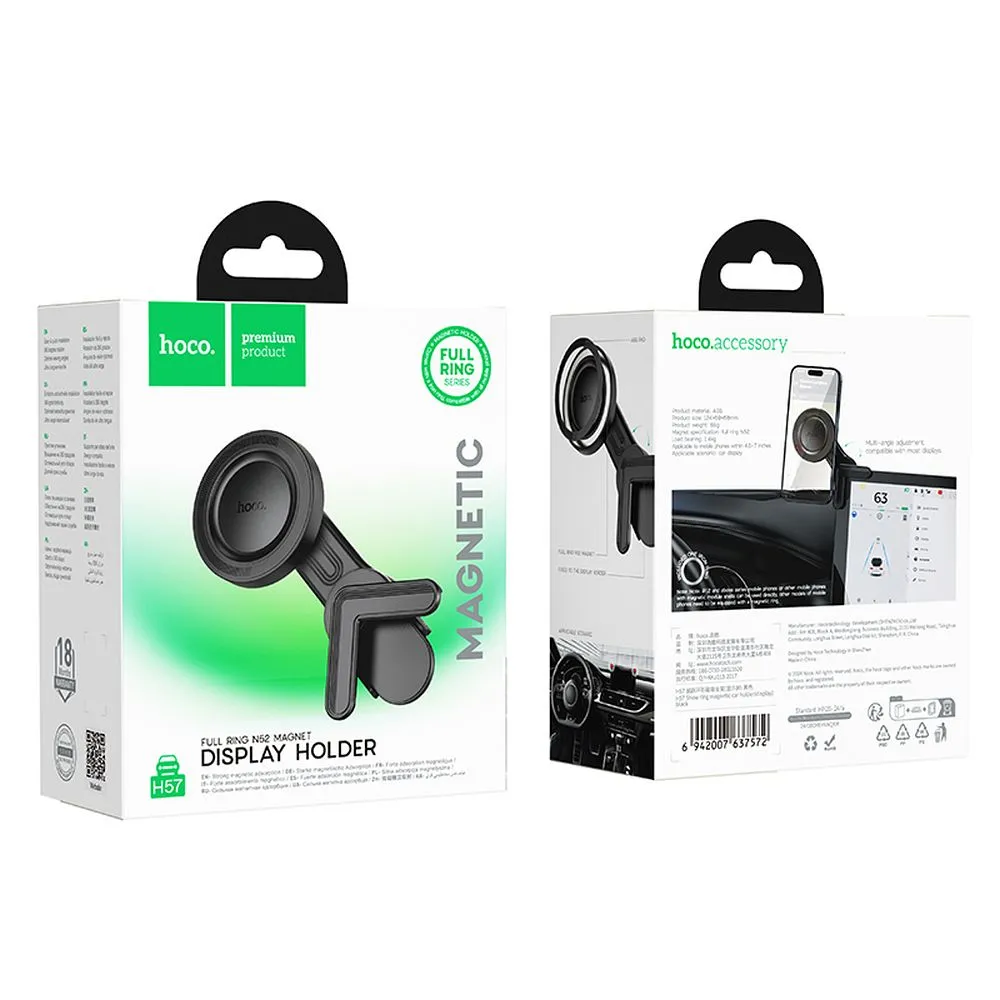Magnetic car phone holder Hoco dashboard H57 black