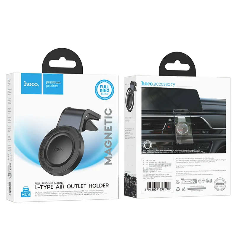 Magnetic car phone holder kompatibel mit Magsafe Hoco air vent H59 black