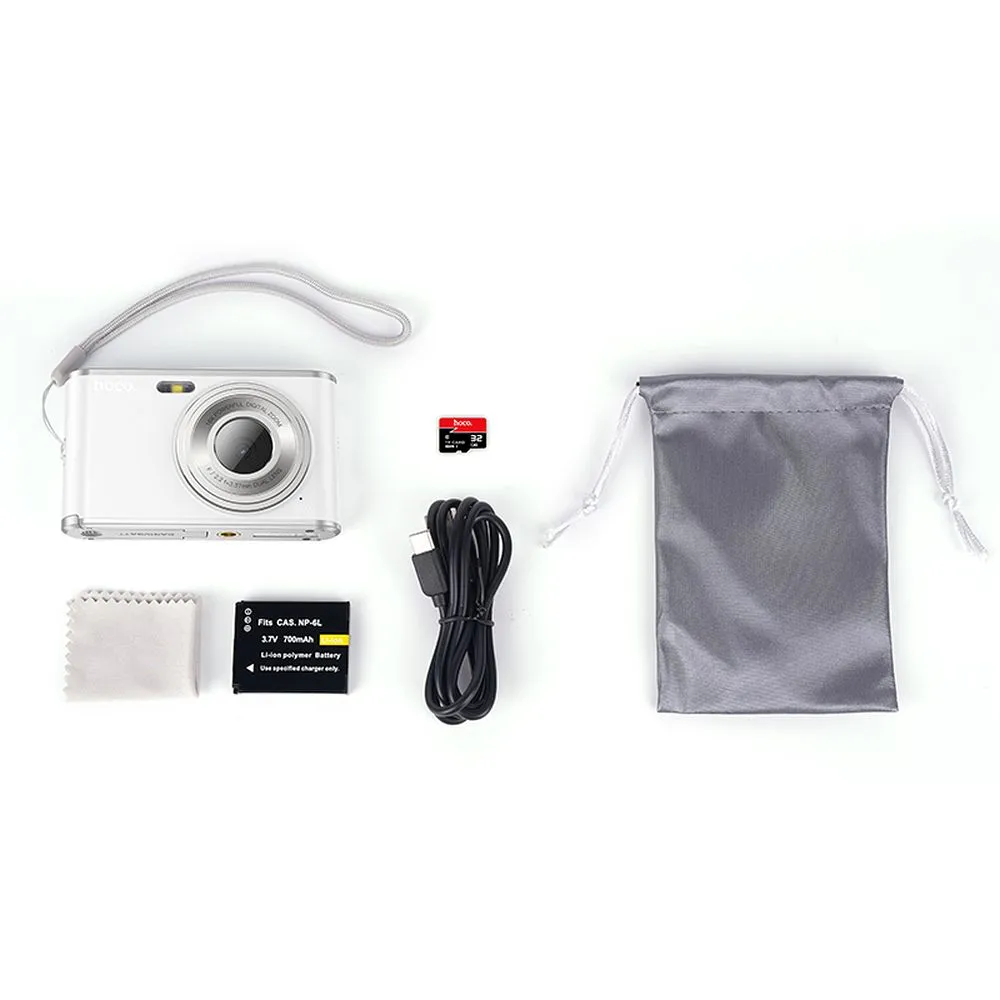 Digital camera Hoco 13MP 2,8" 4K DV203 white