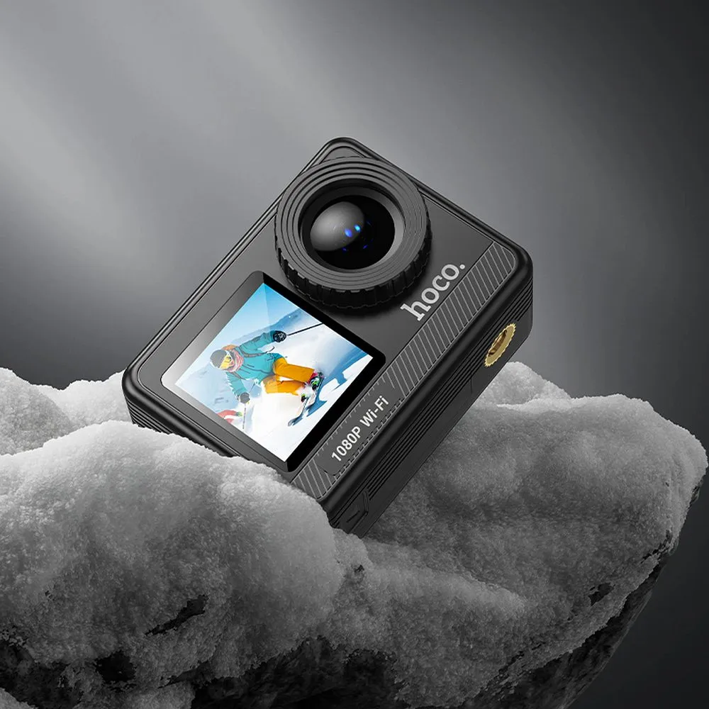 Sports camera Hoco with two screens 1,3" + 2"1080P/30fps DV103 black