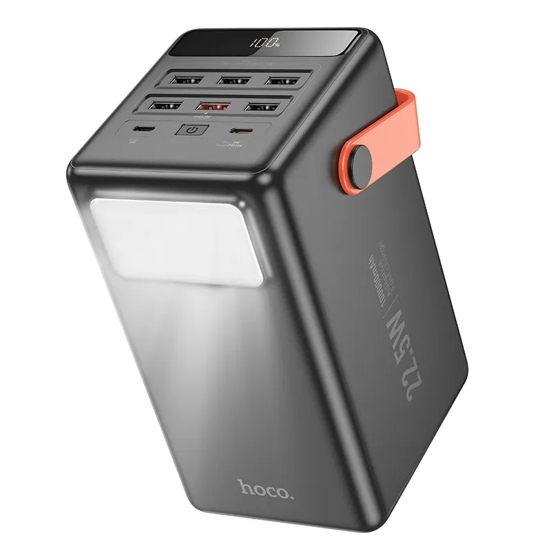 Powerbank Hoco 100000 mAh QC PD 2,4A 22,5W with built-in light J142 black