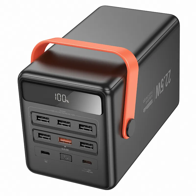 Powerbank Hoco 100000 mAh QC PD 2,4A 22,5W with built-in light J142 black