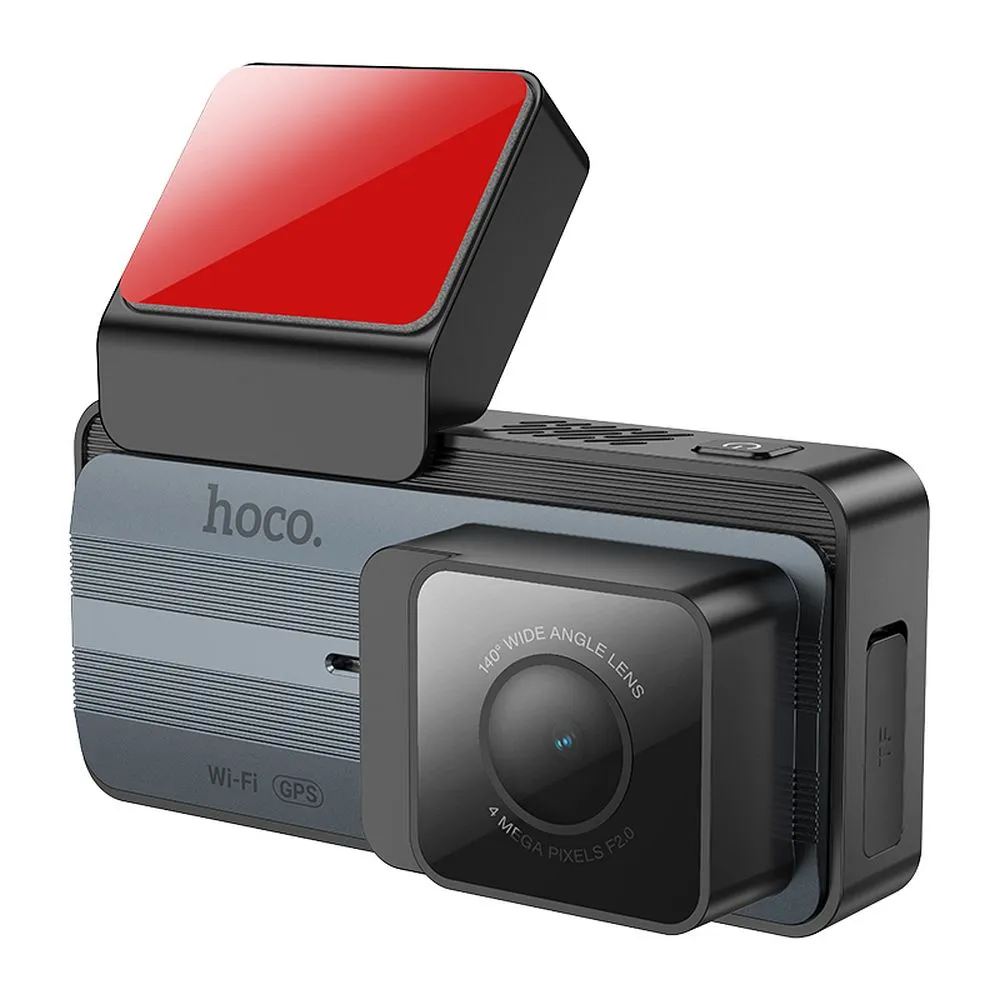 Dash cam passend für car Hoco with screen 3,69" 2K + rear camera 720P/25fps GPS DV12 silvery gray