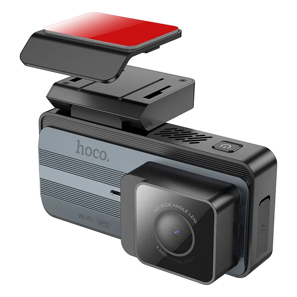 Dash cam passend für car Hoco with screen 3,69" 2K + rear camera 720P/25fps GPS DV12 silvery gray