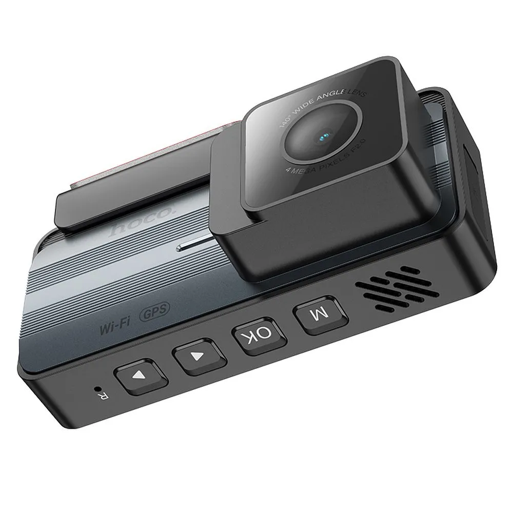 Dash cam passend für car Hoco with screen 3,69" 2K + rear camera 720P/25fps GPS DV12 silvery gray