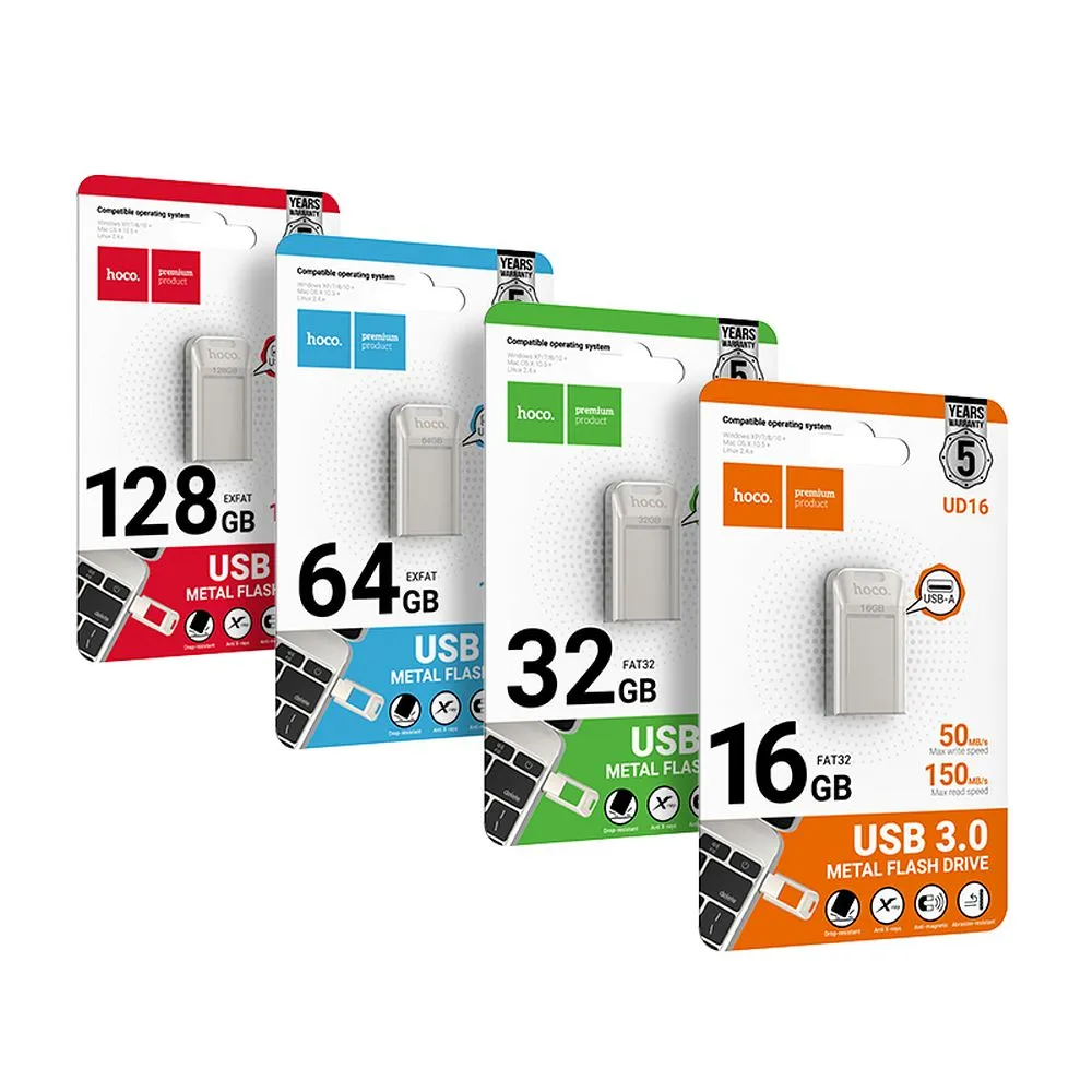 Pendrive 64GB USB 3.0 (USB A) Hoco UD16 nickel