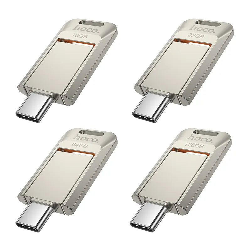 Pendrive 128GB USB 3.0 (USB C) Hoco UD17 nickel