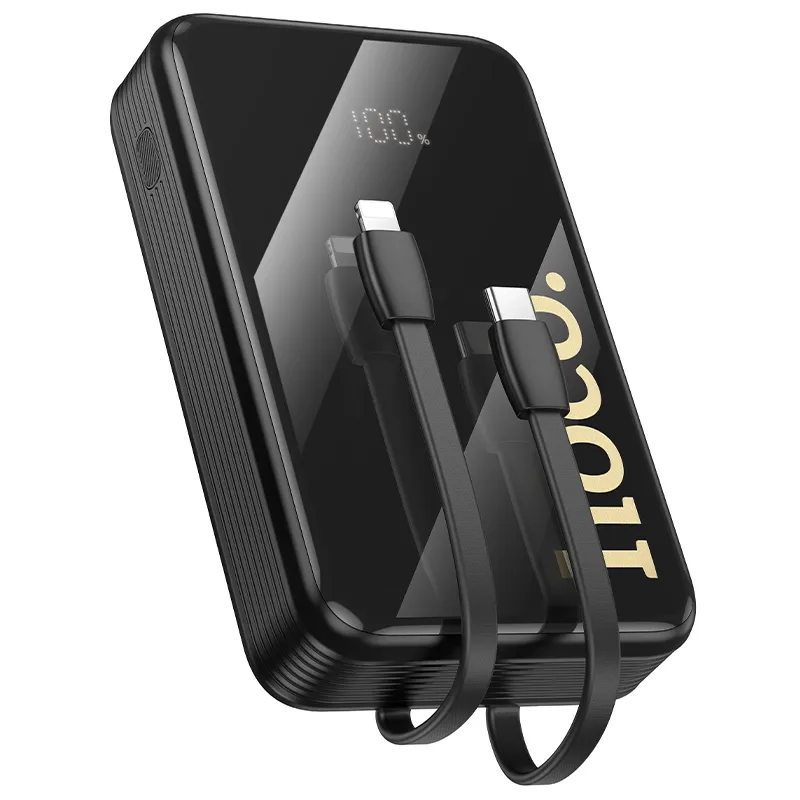 Powerbank Hoco 20000 mAh QC PD 22,5W with built-in cables USB C + Lightning Q37A black