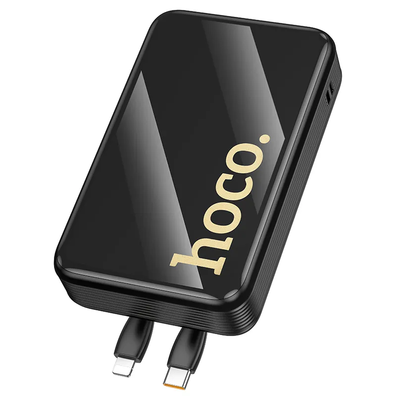 Powerbank Hoco 20000 mAh QC PD 22,5W with built-in cables USB C + Lightning Q37A black