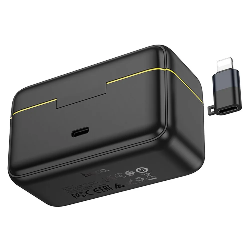 Wireless lavalier microphone Lightning / USB C Hoco 2 pcs L17 black