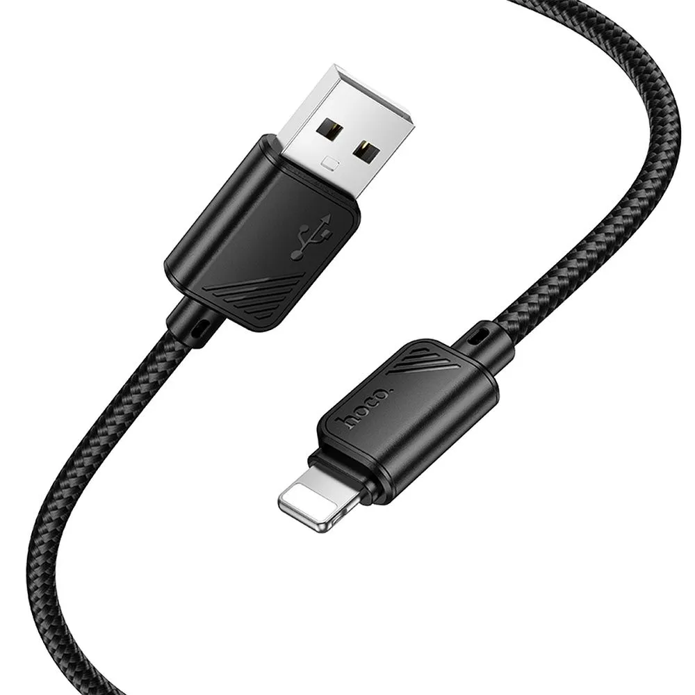 Cable USB A to Lightning Hoco 2,4A 1 m X113 black