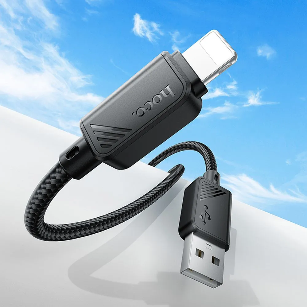 Cable USB A to Lightning Hoco 2,4A 1 m X113 black