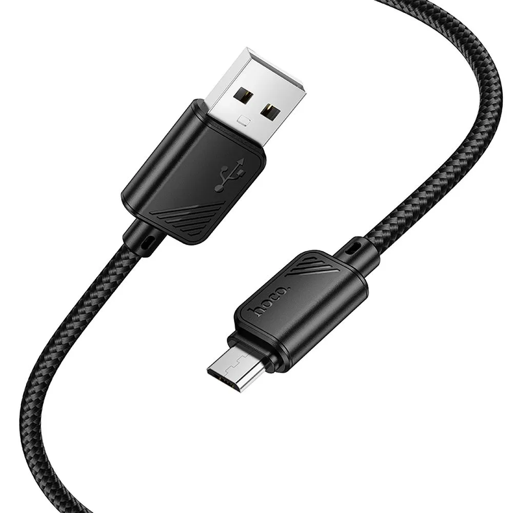Cable USB A to Micro USB Hoco 2,4A 1 m X113 black
