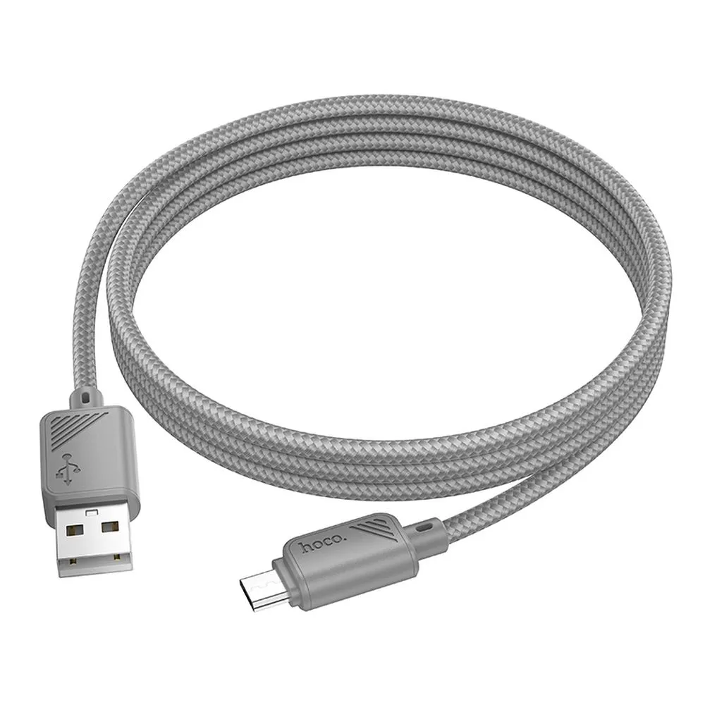 Cable USB A to Micro USB Hoco 2,4A 1 m X113 gray
