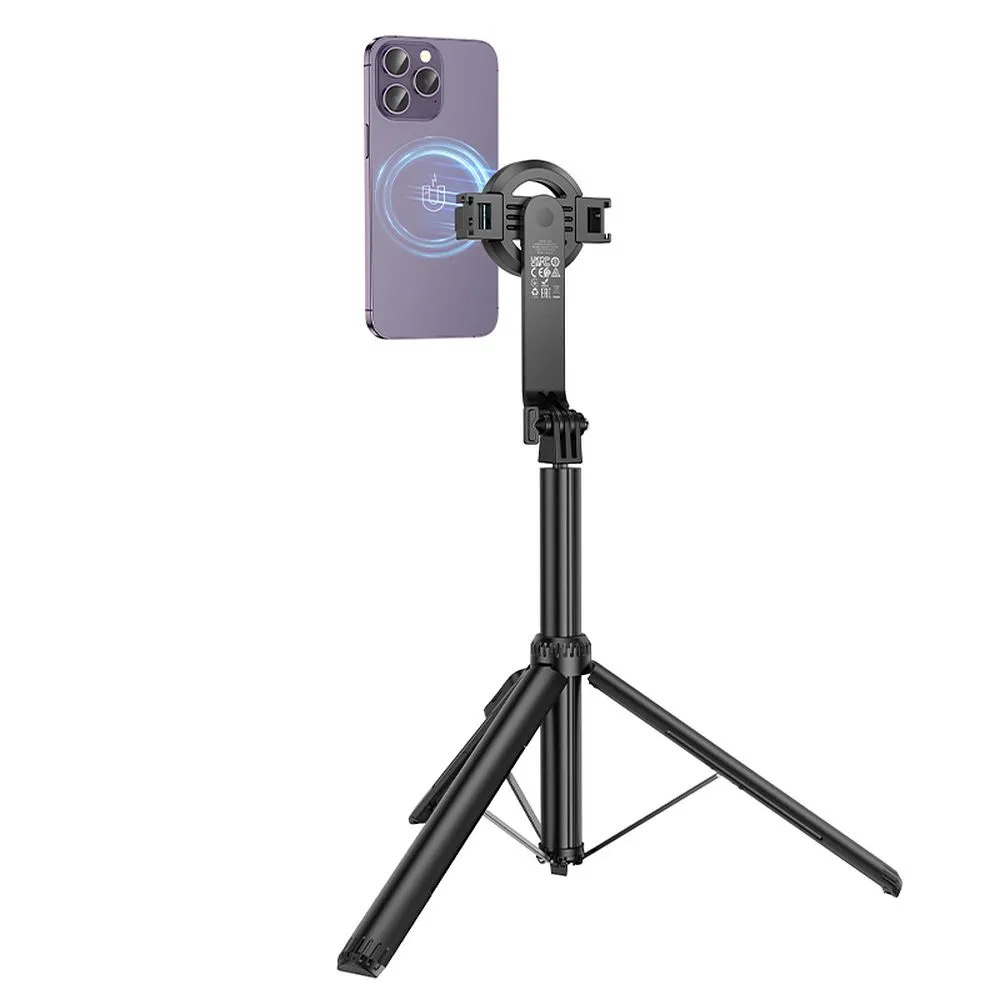 Selfie stick Hoco tripod with wireless remote control magnetic K25 black