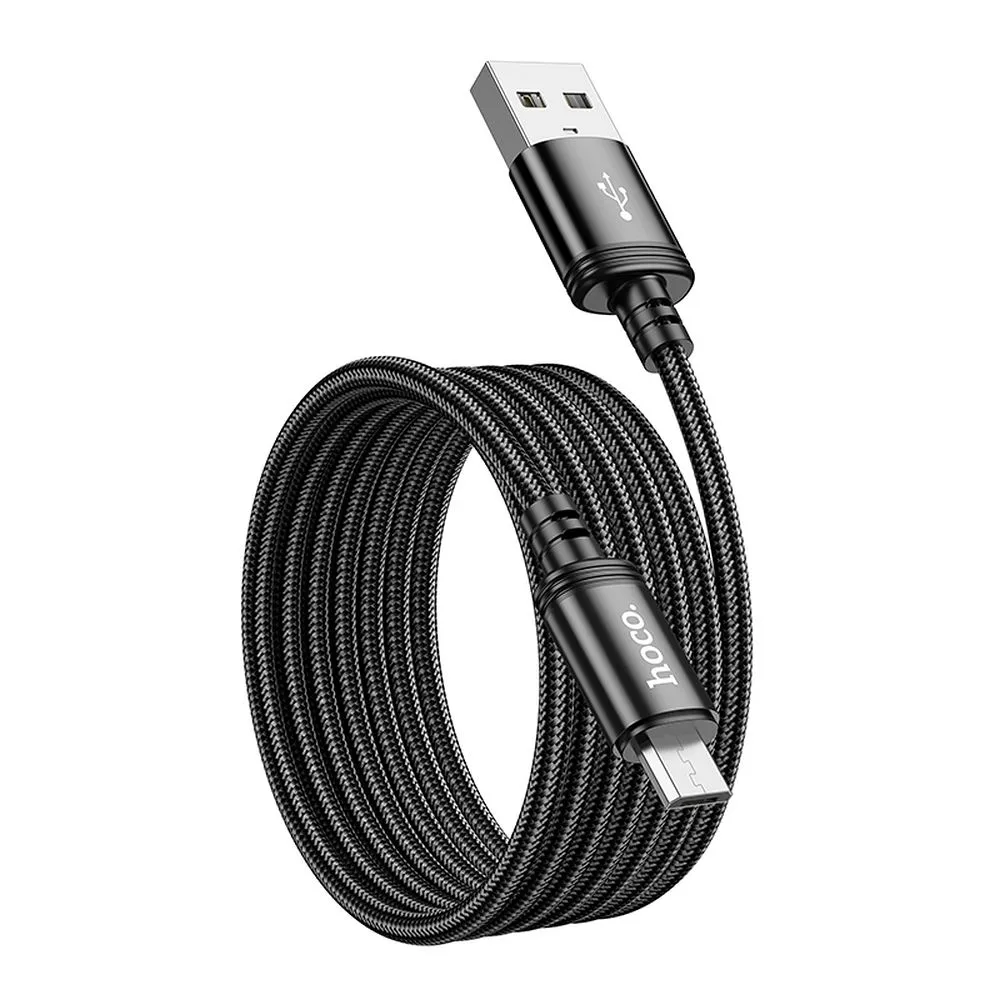 Cable USB A to Micro USB Hoco 2,4A 2 m X89 black