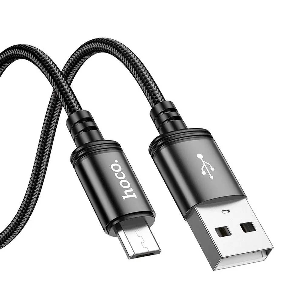 Cable USB A to Micro USB Hoco 2,4A 2 m X89 black