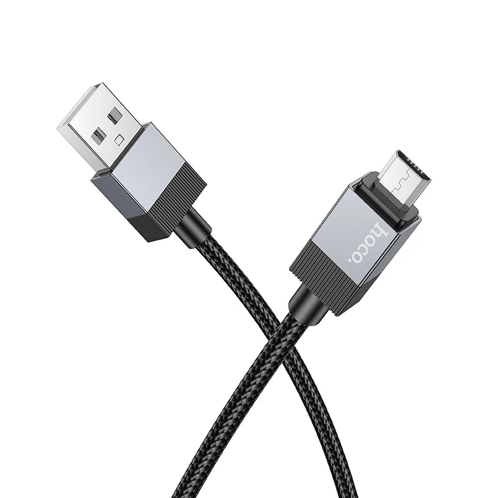 Cable USB A to Micro USB Hoco 2,4A 1 m X110 black