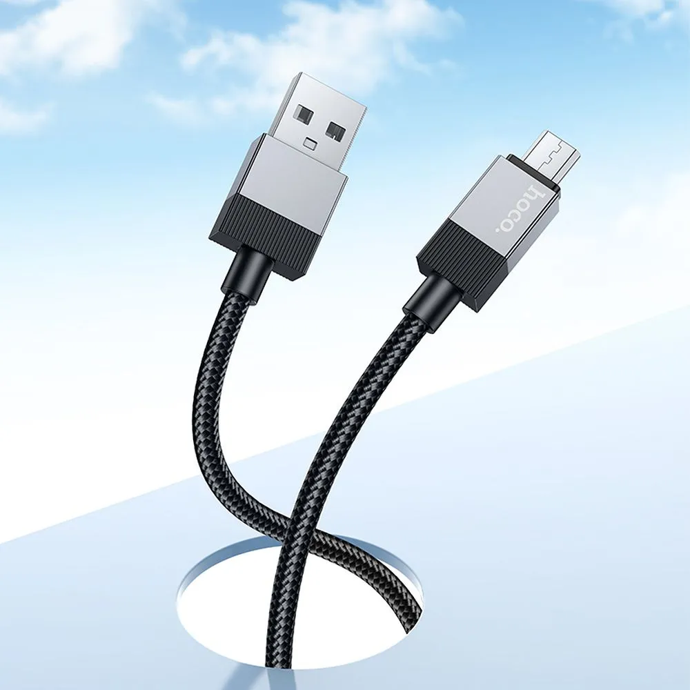 Cable USB A to Micro USB Hoco 2,4A 1 m X110 black